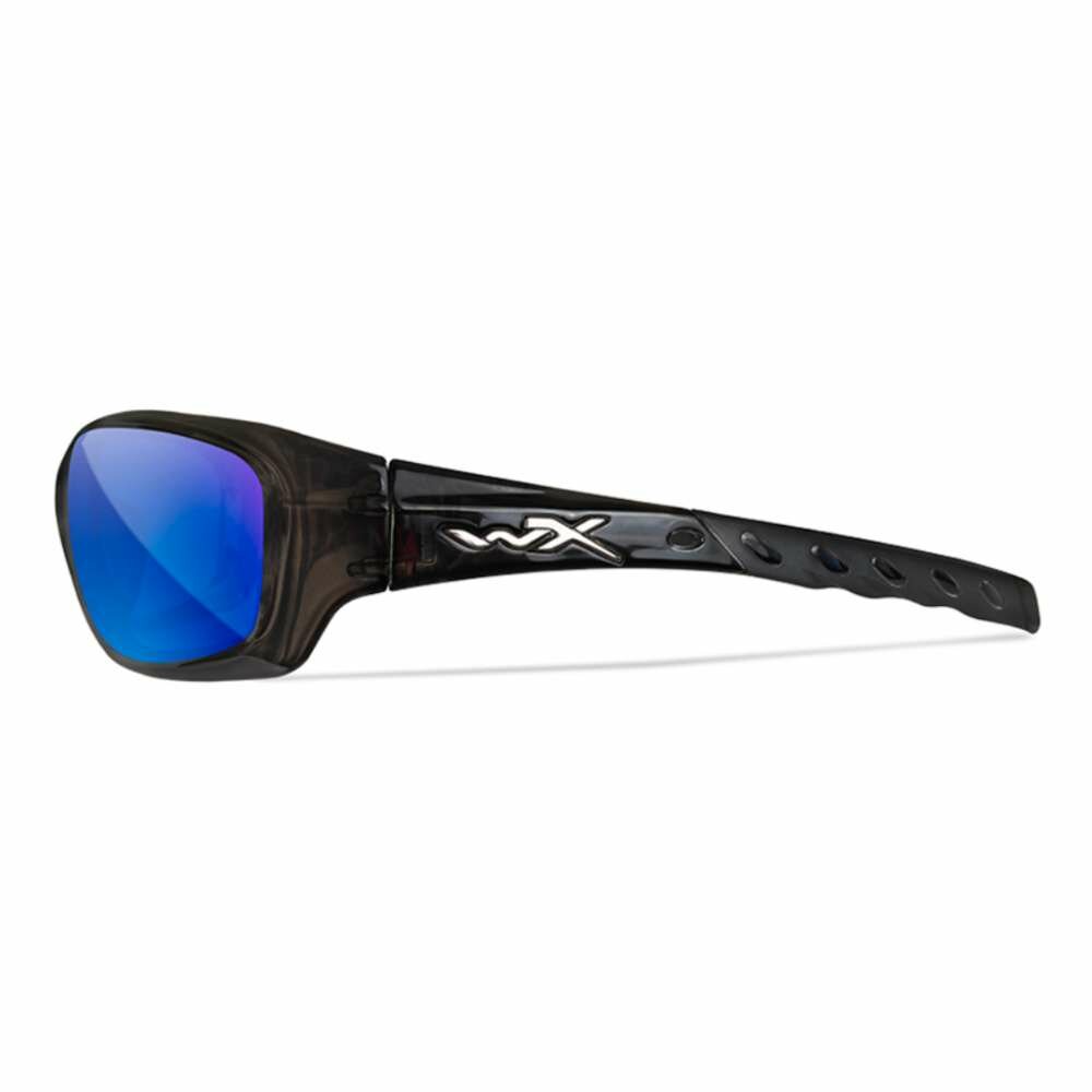 Очки защитные Wiley X WX Gravity (Frame: Crystal Black, Lens: Polarized - Blue Mirror)