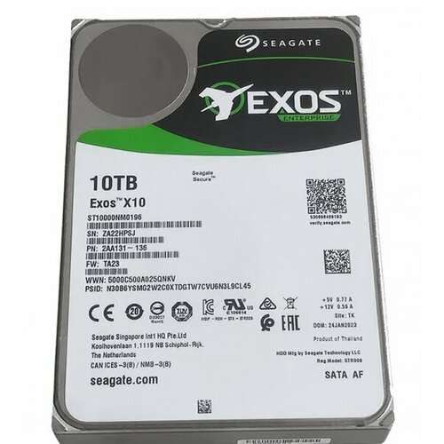 Жесткий Диск Seagate ST10000NM0196 10Tb 7200 SATAIII 35 HDD 32630₽