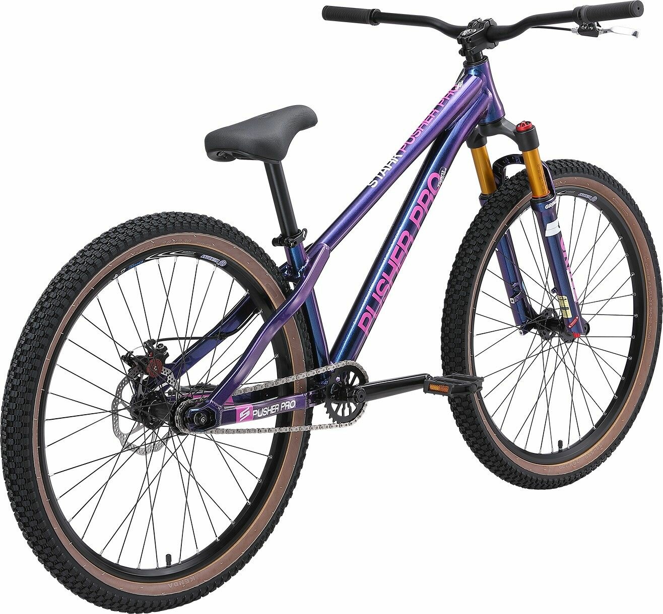 Велосипед Stark Pusher PRO (2024) (Велосипед Stark'24 Pusher PRO синий металлик/розовый S, HQ-0014158)
