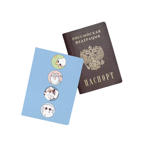 Обложка для паспорта ZEKEKS голубой 395₽