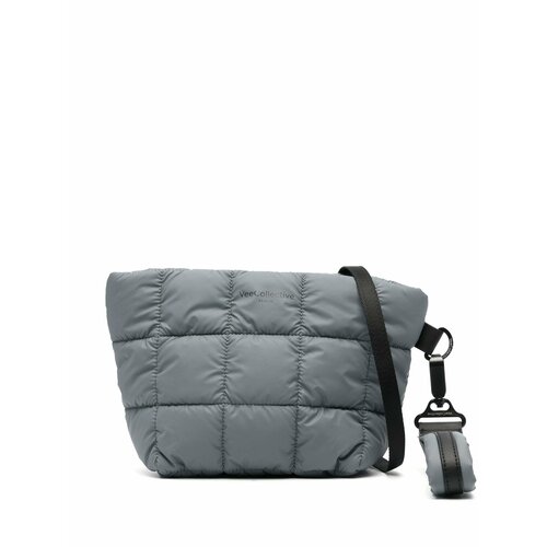 Сумка клатч VeeCollective, фактура стеганая, серый