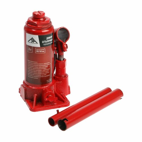 Домкрат бутылочный гидравлический ЛОМ подъемподхват 298158 мм 3 т 1738₽