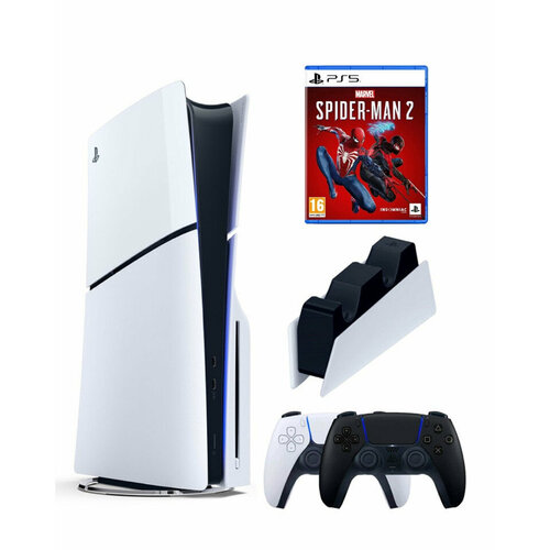 Приставка Sony Playstation 5 slim 1 Tb2-ой геймпадчерныйзарядноеЧеловек Паук 2 99000₽