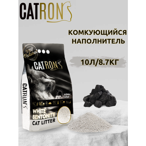 Catron Active Carbon Комкующийся наполнитель для кошек, без аромата 10л/8.7кг