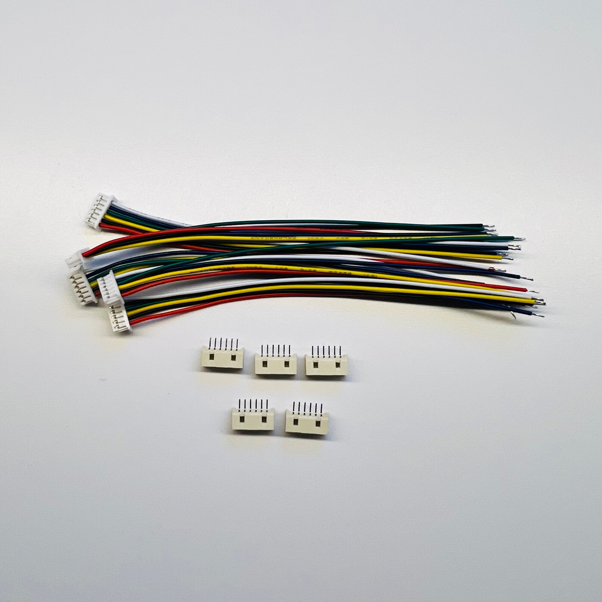 Набор кабелей с разъемом JST 1.25 мм 6pin 10см 5 штук