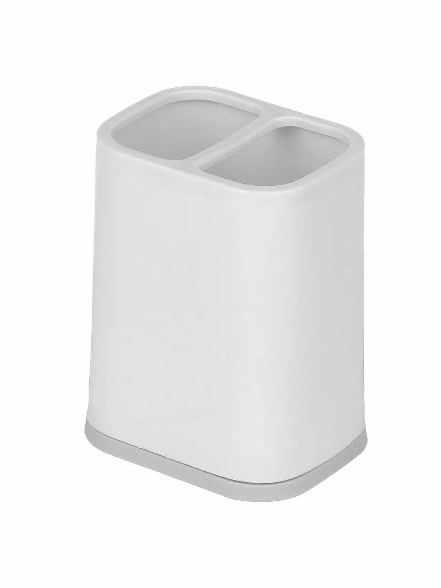 фото Подставка для сушки столовых приборов, пластик, 9х7х11,5см, белая