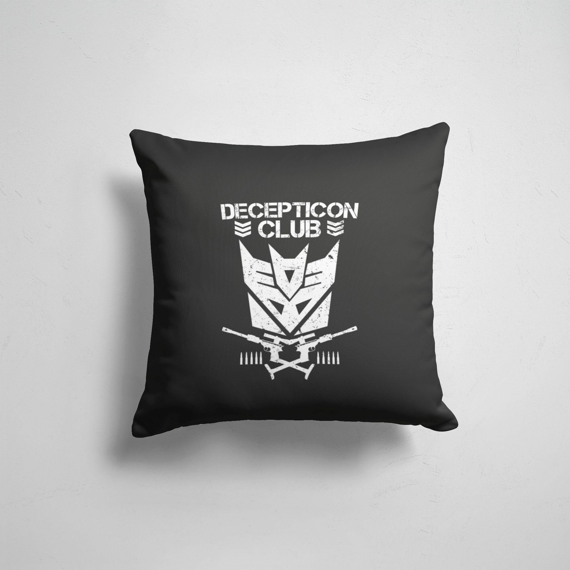 фото Подушка декоративная 45х45см / Киберпанк / Популярные иллюстрации / Трансформеры Deceticon