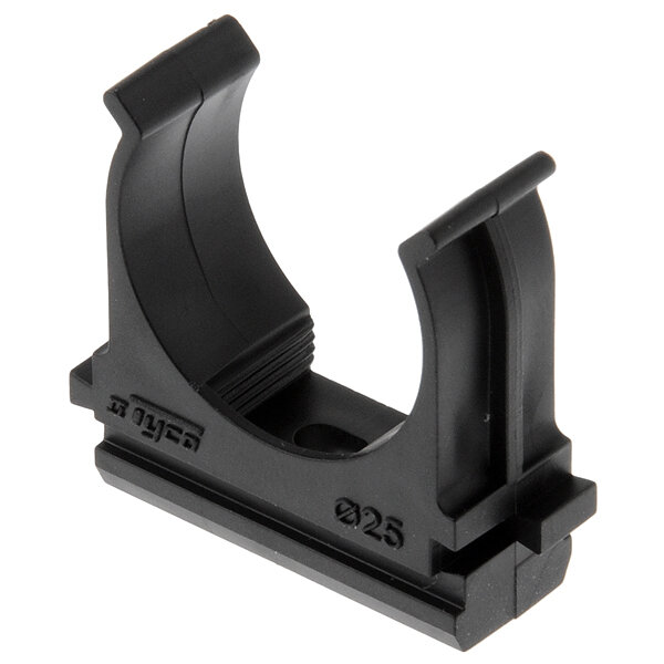 фото Держатель К01225Ч для труб 25мм под монтажный пистолет черный Рувинил (100 шт. в комплекте)