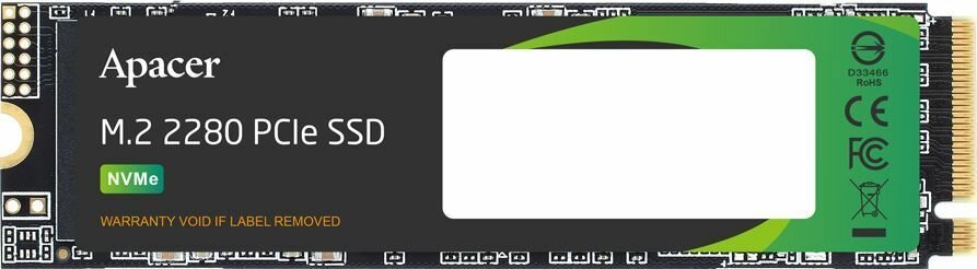 Твердотельный накопитель SSD M.2 256 Gb Apacer AS2280P4 Read 1800Mb/s Write 1100Mb/s 3D NAND TLC