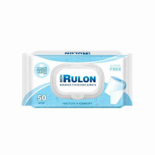 Туалетная бумага влажная Mon Rulon с клапаном 50 шт 348₽