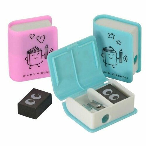 Точилка одно отверстие FUNSHARP Книга с ластиком в контейнере 523₽