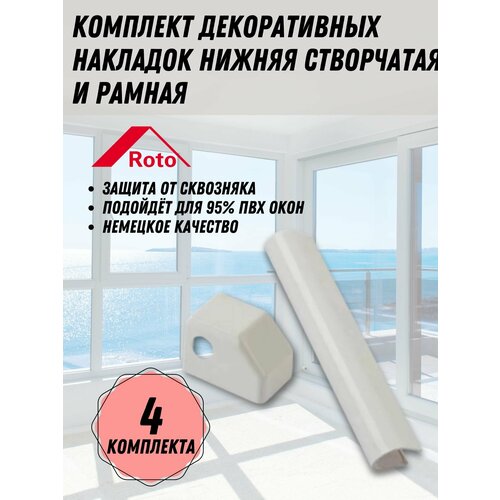 Комплект декоративных накладок: нижняя створчатая и рамная