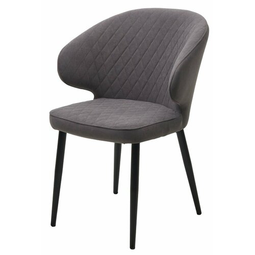 Стул хилтон, цвет B28 Темно-серый, велюр / черный каркас М-City