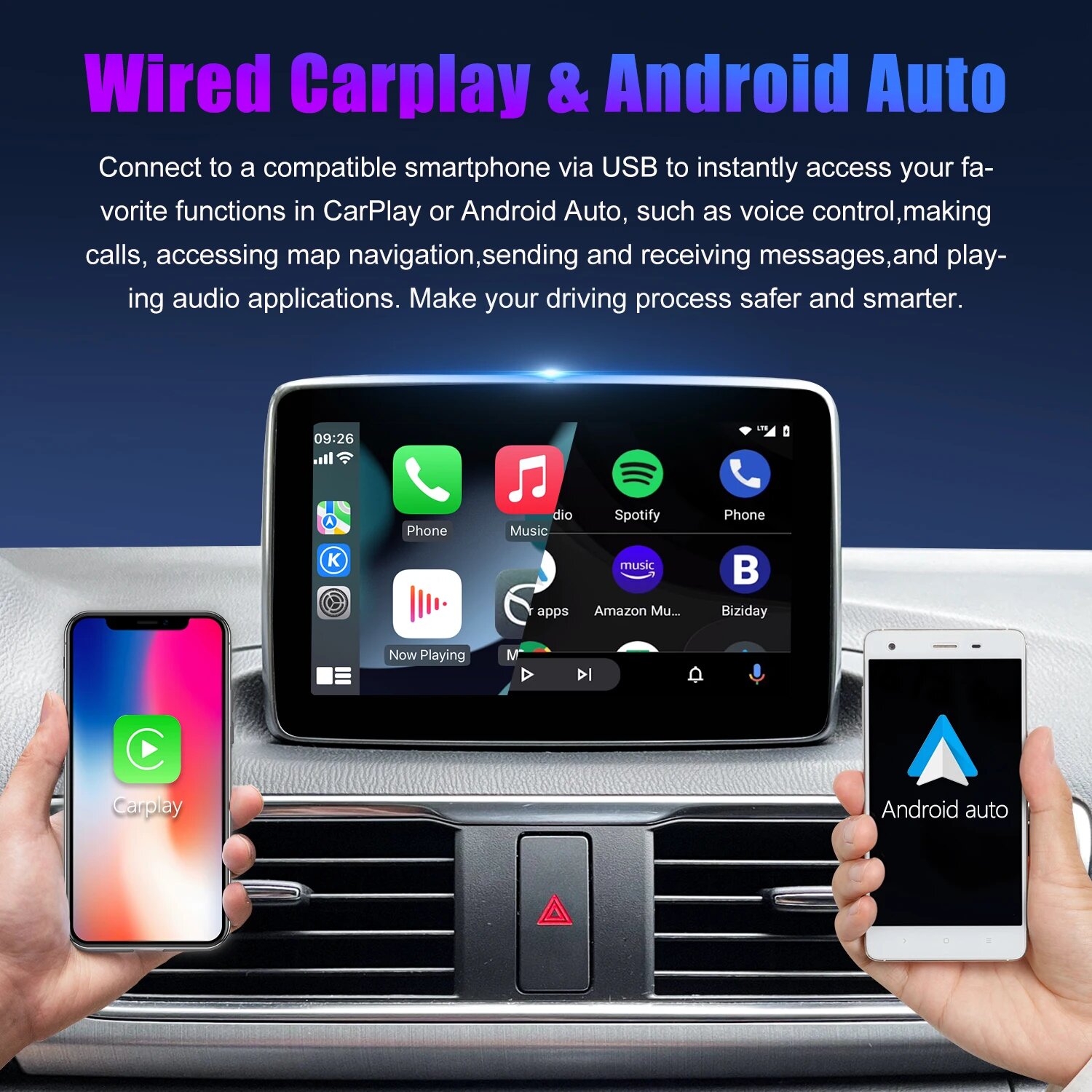USB-комплект TYPE-C Mazda CarPlay Android Auto HUB OEM для Mazda 2 3 6 CX3 CX5 CX8 CX9 MX5 Miata TK78669U0C-2023 новый, Wireless Carplay — фото 1