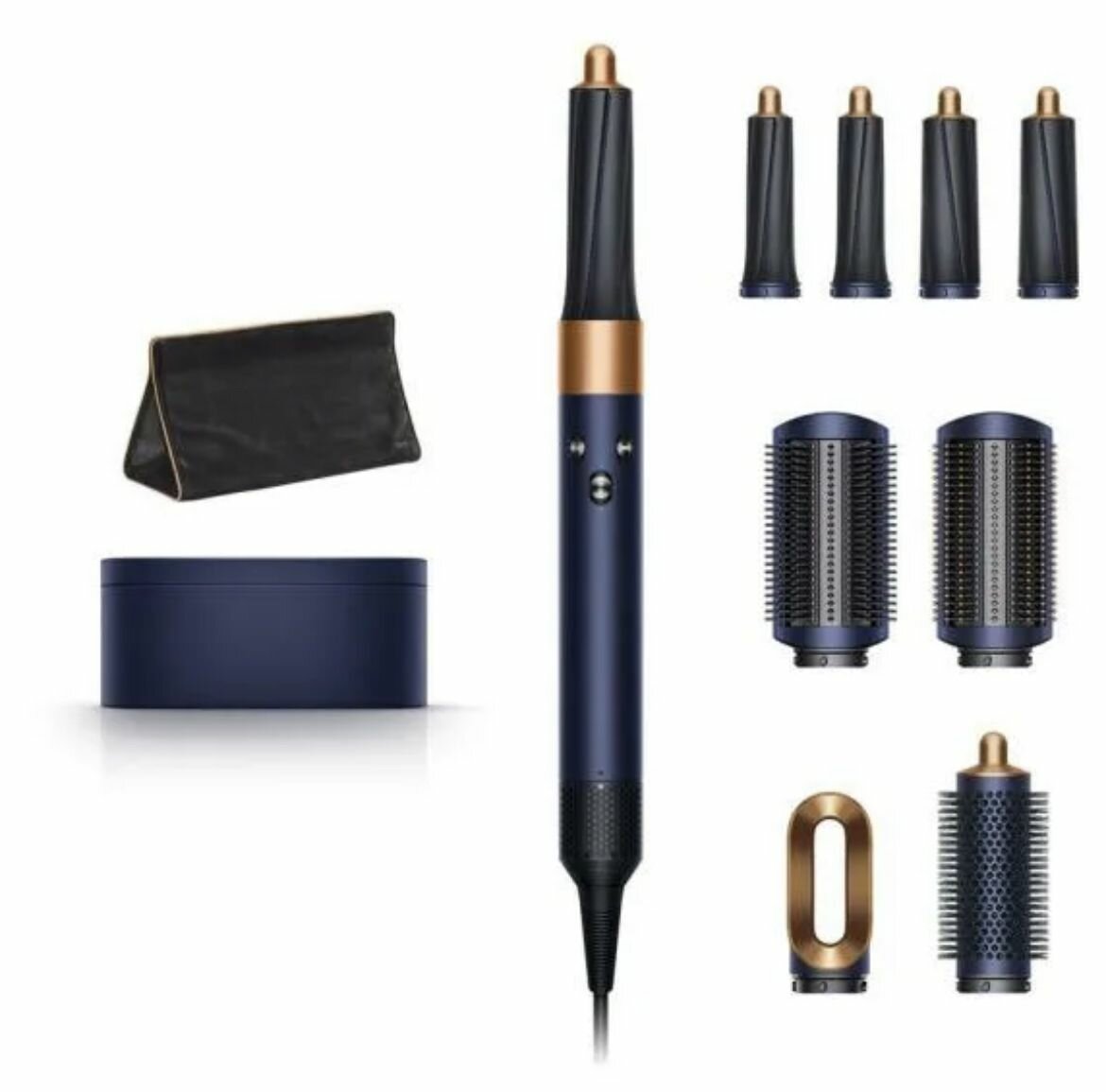 фото Фен-стайлер профессиональный Dairwrap HS01 Prussian Blue / Берлинская лазурь с кейсом качество