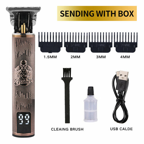 Электрическая машинка для стрижки с цифровым дисплеем маленький экран декор череп в медном цвете корпус из ABS 63200₽