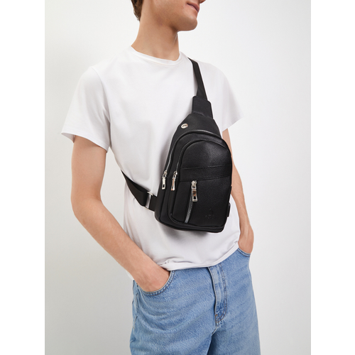 Сумка кросс-боди , фактура гладкая, черный