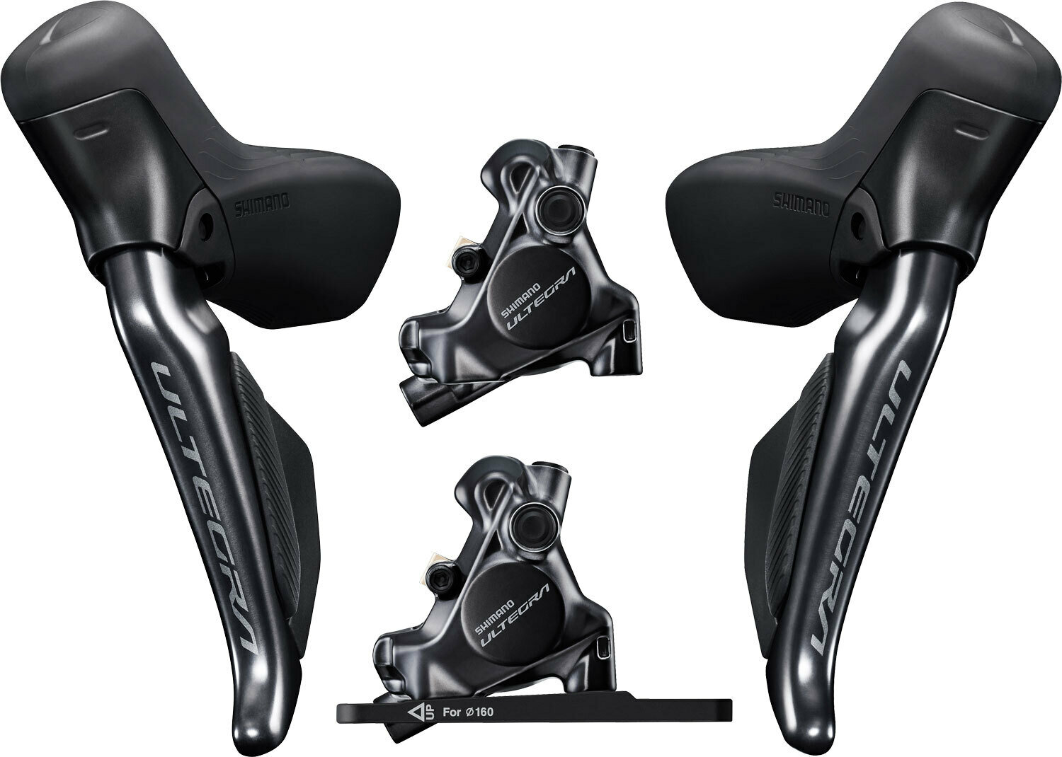 Комплект пистолетов Shimano Ultegra Di2 ST-R8170 (гидравлика), 2 / 12 ск., калиперы Ultegra BR-R8170 (колодки - L05A-RF), гидролиния 950 / 1700 мм, J-kit (OEM без упаковки)