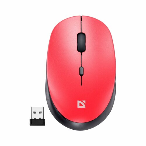 Беспроводная мышь Defender Auris MB-027 red USB 3 кнопки оптическая 1600dpi 52026 565₽