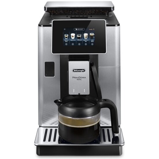 Кофемашина DeLonghi PrimaDonna Soul ECAM 610.75.MB, 1450Вт, 2.2л, сенсорное управление — фото 1