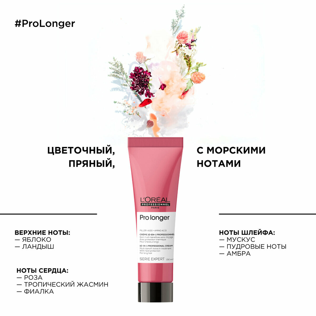 Кремы Для Волос L'Oreal Professionnel Serie Expert Pro Longer Крем термозащитный для волос по длине, 150 мл, туба