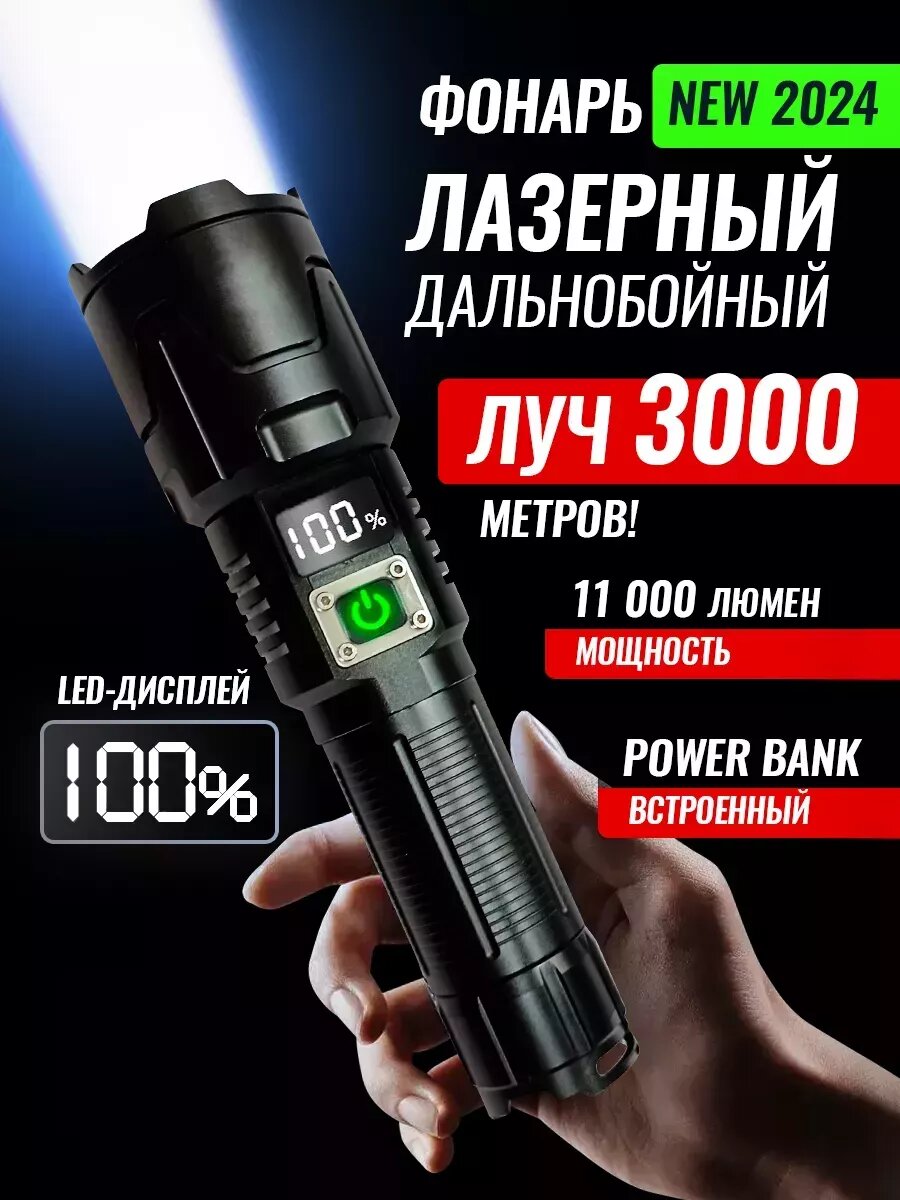 фото Фонарь ручной аккумуляторный PM30-TG светодиод 2024