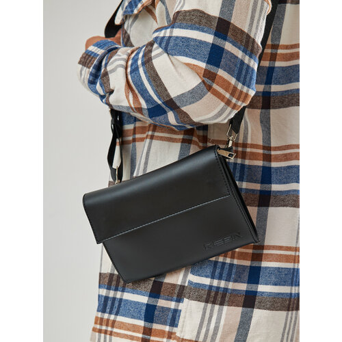 Сумка кросс-боди RESIN, фактура гладкая, черный