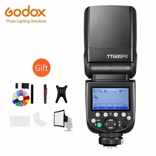 Беспроводная вспышка Godox TT685II TTL HSS для камеры Speedlite TT685II-C встроенная беспроводная система 24G X для камеры Canon Nikon Sony Fuji Olympus TT685II TT685IIC for Canon 9252₽