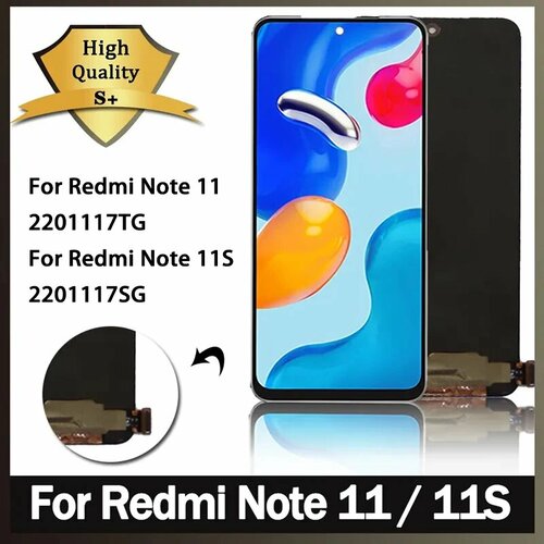 ЖК-дисплей Super AMOLED 6,43 дюйма для Xiaomi Redmi Note 11 2201117TG, цифровой сенсорный экран в сборе для Redmi Note 11S 5G 2201117SG, Note 11 with frame