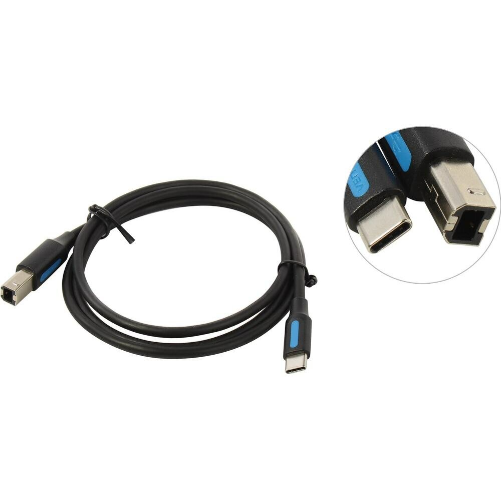 Кабель USB 3.1 Тип C - USB 2.0 Тип B Vention CQUBF 1.0m — фото 1