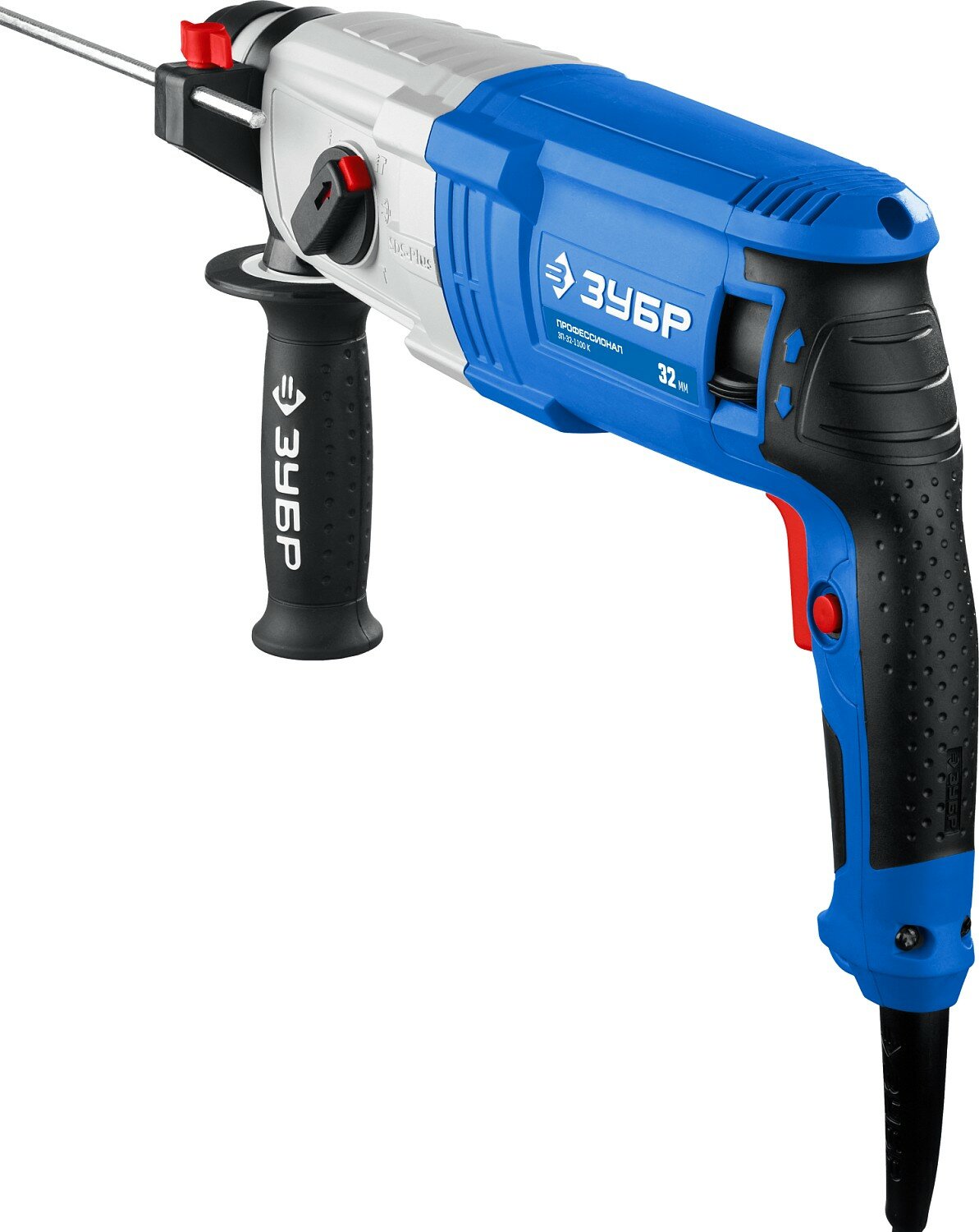 Перфоратор электрический ЗУБР ЗП‑32‑1100 К SDS-Plus, 1100 Вт, профессиональный, с кейсом — фото 1