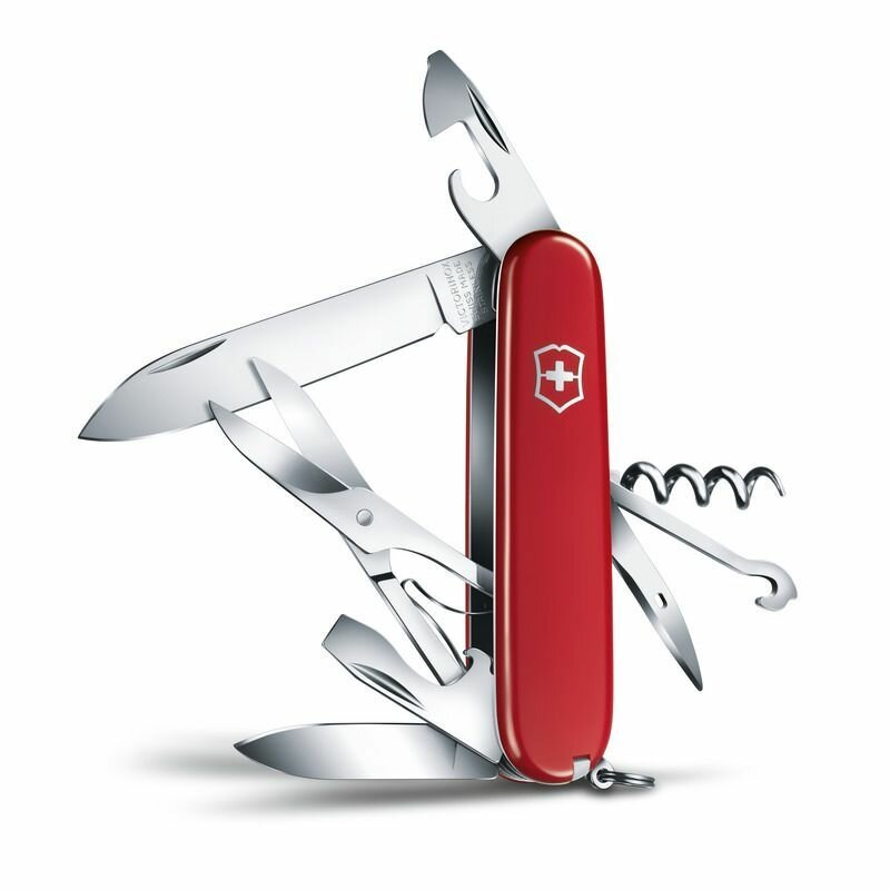 Нож Victorinox Climber (1.3703), 91мм, 14 ф, красный — фото 1