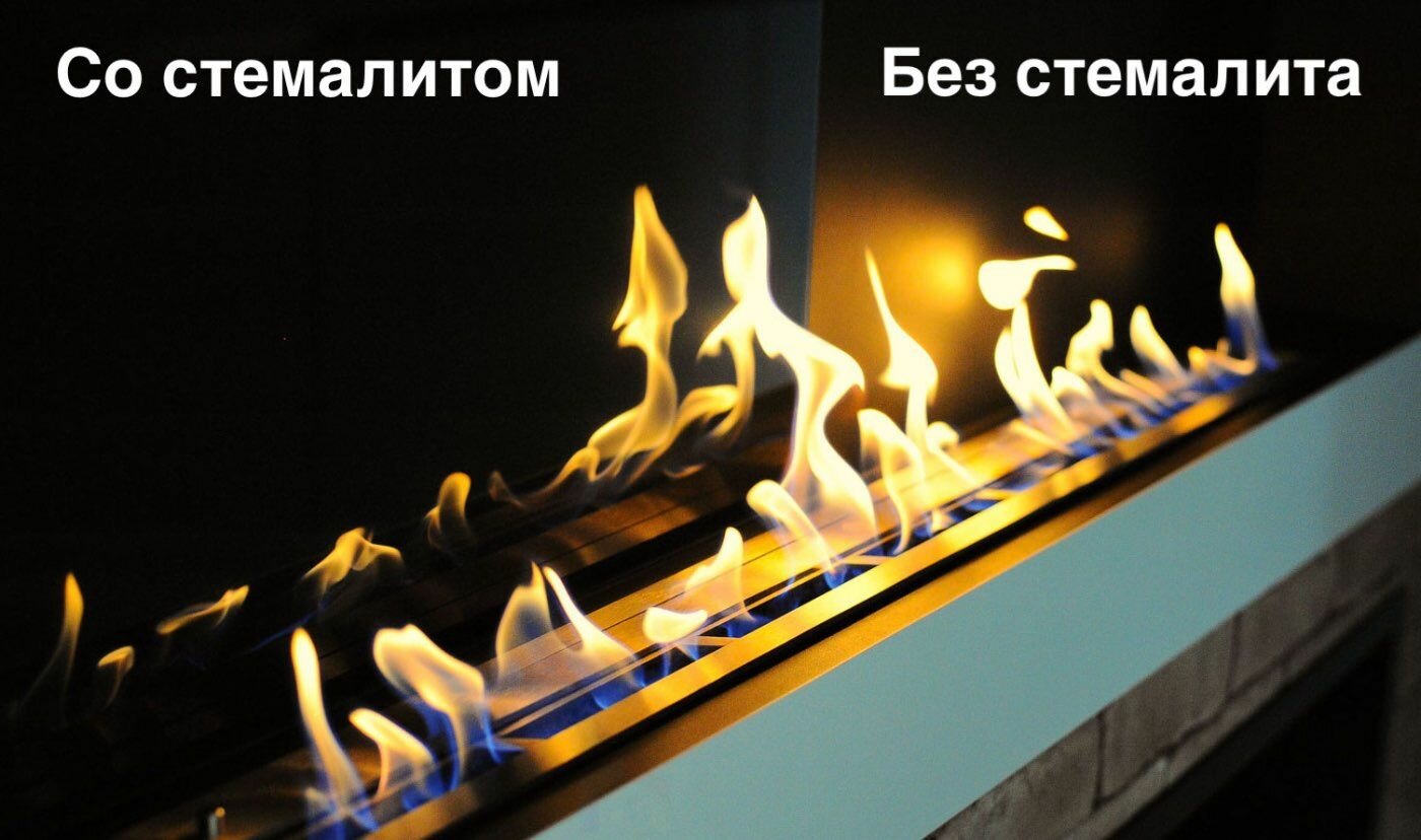 Биокамин Zefire торцевой Standart 500 со стемалитом — фото 1