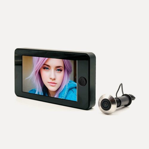 Изображение товара Видеоглазок для двери в виде обычного Ай Хоум глаз (B) с углом обзора 160 град, с цветным монитором 4,3 дюйма. Видеоглазок в квартиру.