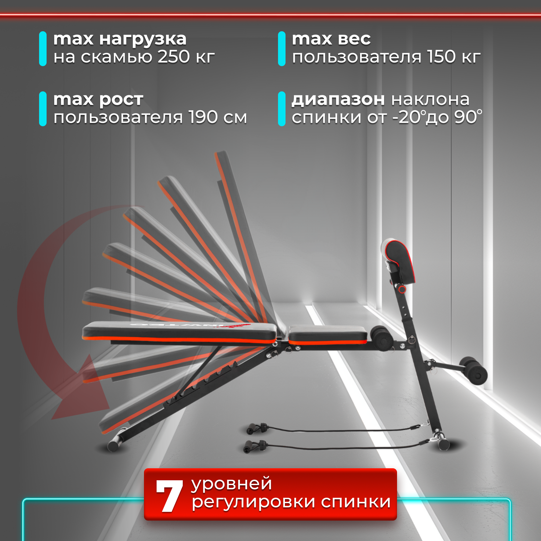 Скамья для жима и пресса спортивная складная с партой скотта для дома многофункциональная FS-1216 — фото 1
