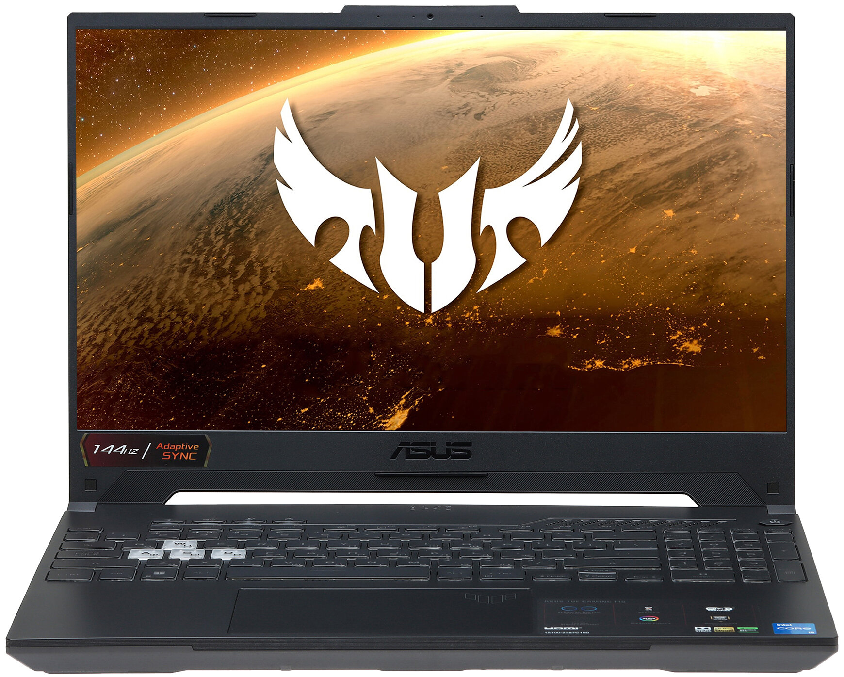 Картинки 15.6" Игровой ноутбук Asus TUF Gaming 15, Intel Core i5-12500H (12 Ядер), RAM 16 ГБ, SSD 512 ГБ, NVIDIA GeForce RTX 3050 (4 Гб), Windows 11 Pro + Office 2021 Pro Plus, Русская раскладка