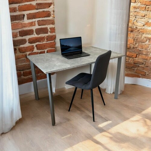 Изображение товара Игровой компьютерный стол/ 120*70 см, цвет столешницы Бетон светлый, Ножки серый хром