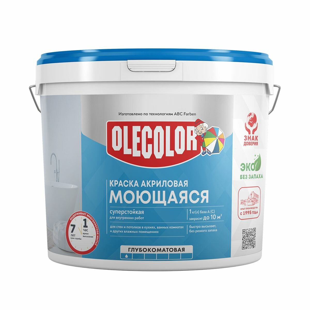 ВДК моющаяся 1,0кг база "А" OLECOLOR
