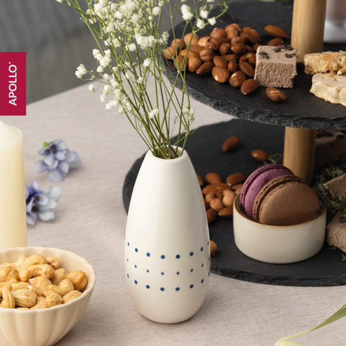 Ваза декоративная Apollo Teatro для сухоцветов керамика 12 см 468₽