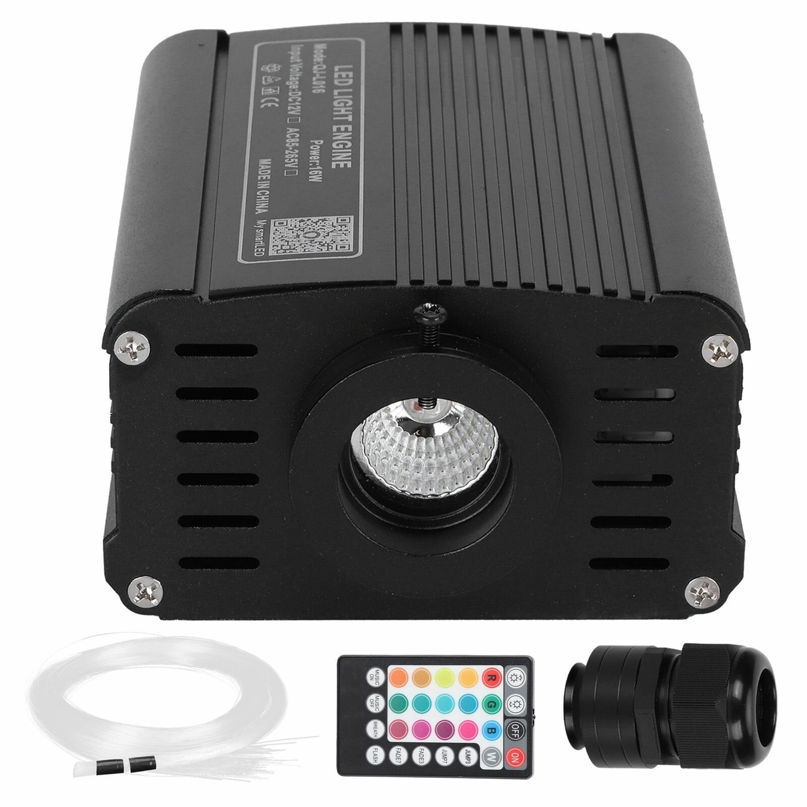 Набор волоконно-оптического освещения 16Вт RGBW с кабелем 2м и управлением через приложение