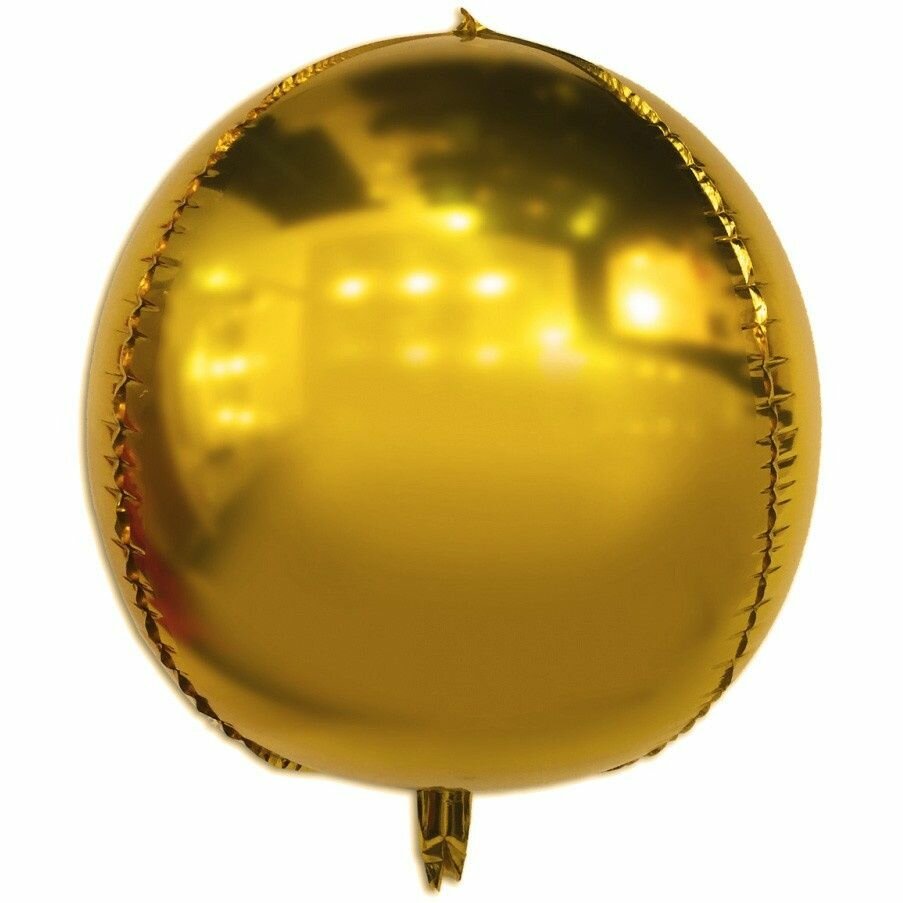Шар фольгированный Серпантин 60 см Шар , золото