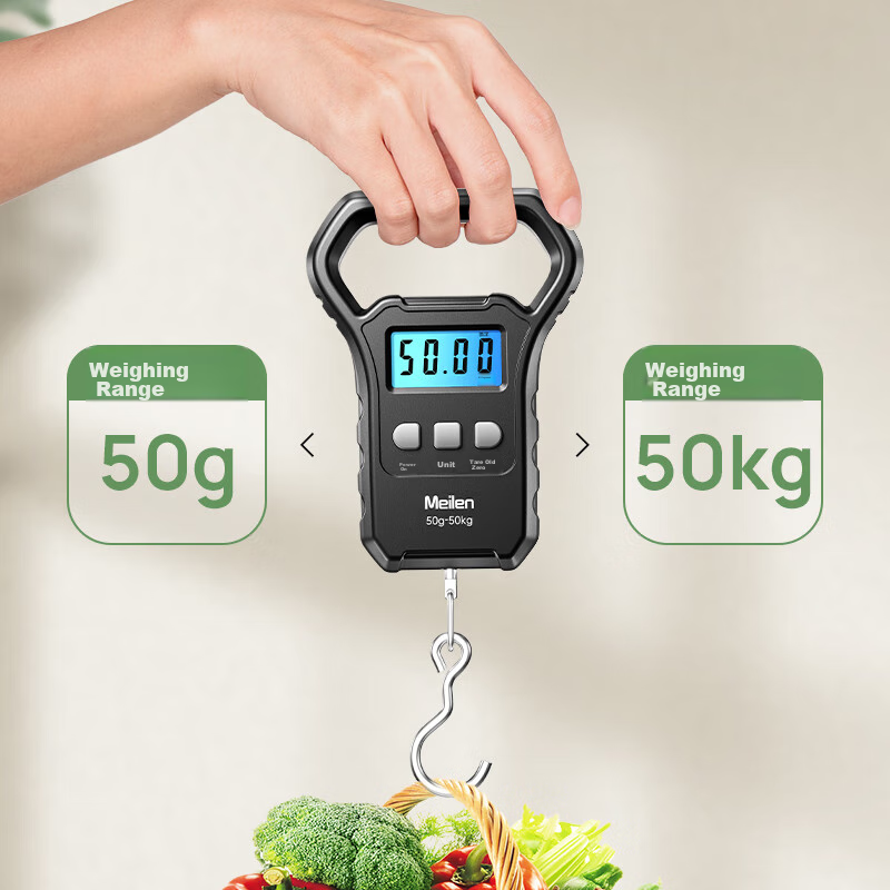 Meilen Portable Electronic Scale, Spring Scale, Weighing Device, Hanging Scale, High Precision 50kg, for Home Use, Luggage Scale, Vegetable Scale, Express Delivery Scale — фото 1