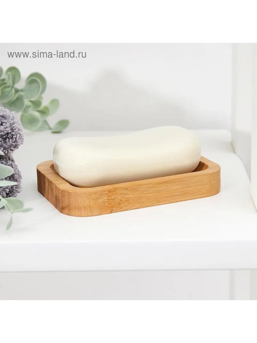 Экологичная деревянная мыльница для ванной комнаты