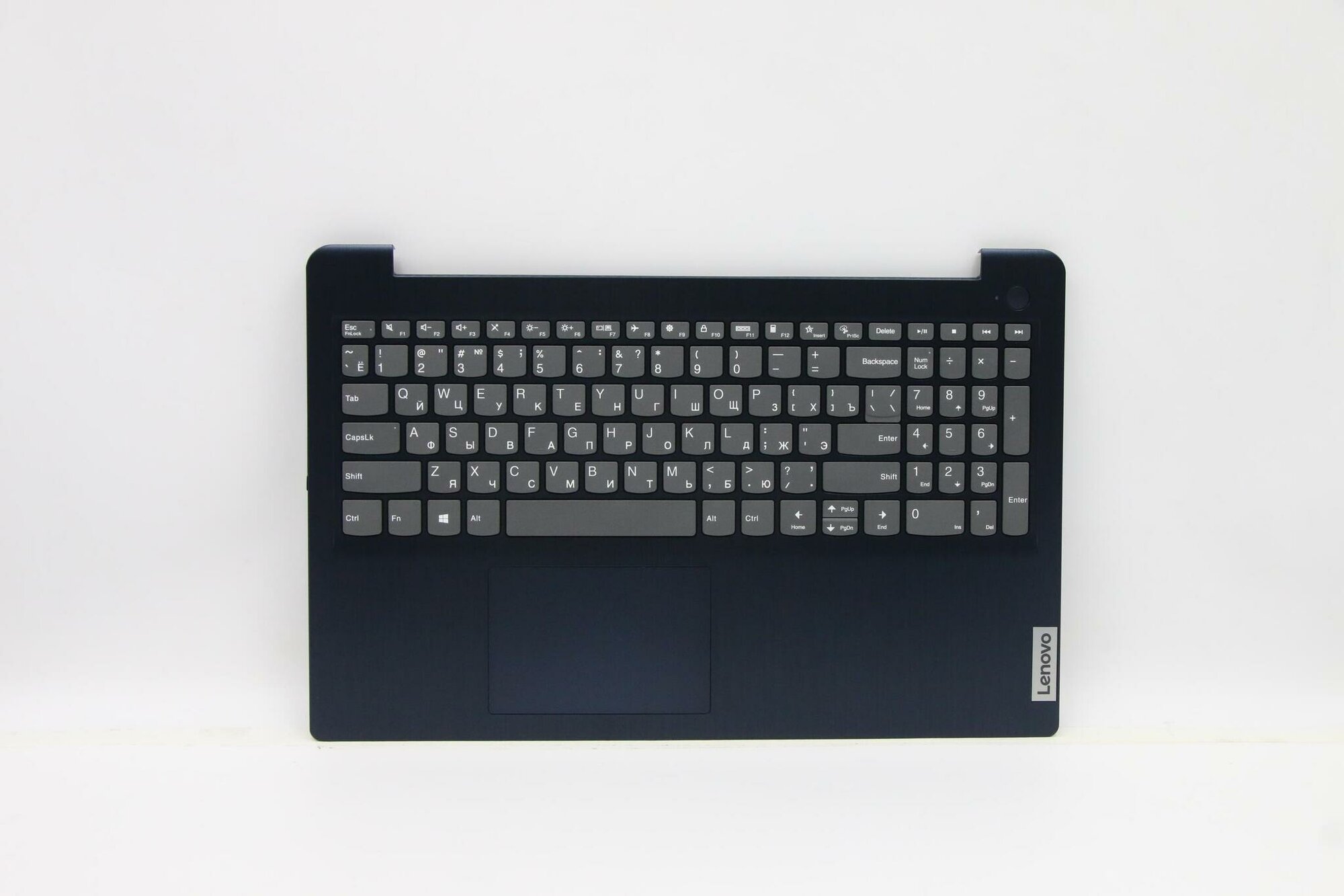 Верхняя панель с клавиатурой (топкейс) для ноутбука Lenovo ideapad 3-15ITL6/IdeaPad 3-15ALC6 раскладка - русская, без подсветки, без фингерпринта, синий (5CB1B69105), оригинал
