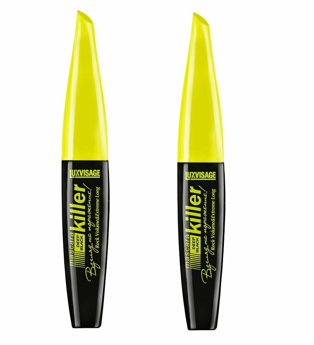 Тушь для ресниц Luxvisage Killer, черная, 11 гр - 2 штуки