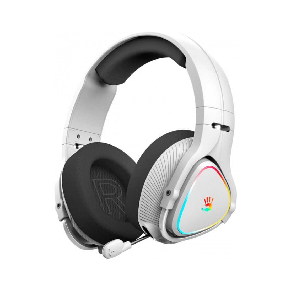 Игровые наушники A4Tech Bloody "MR710", полноразмерные, с RGB-подсветкой, беспроводные, серый
