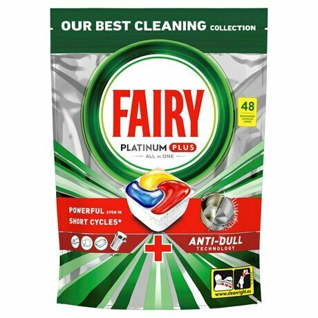 Таблетки для посудомоечной машины Fairy Platinum Plus All-in-one лимон, 48шт