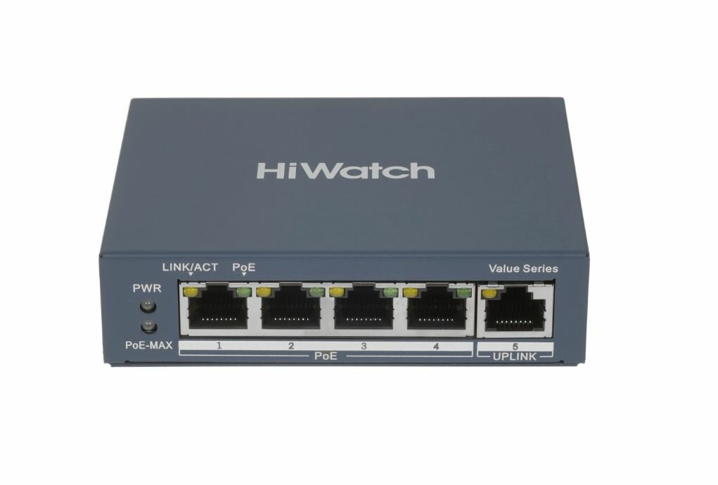Коммутатор гигабитный HiWatch DS-S504GP (Poe)