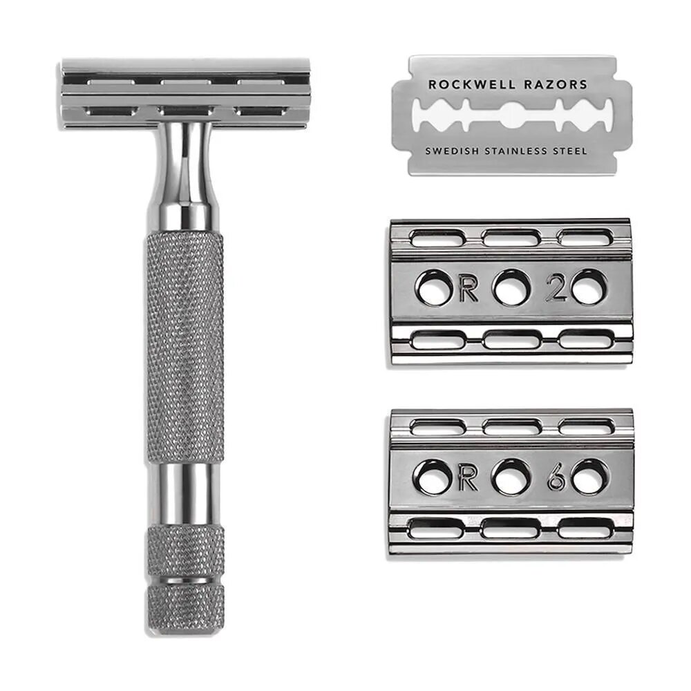 Т-образная бритва Rockwell Razors 6C (шесть режимов бритья), темный хром (RR-6C-WC)