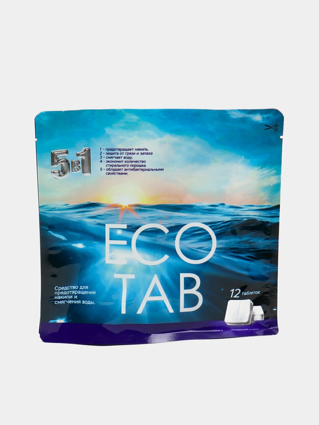 Средство от накипи ECOTAB, для стиральных машин, в таблетках, 12 таблеток — фото 1